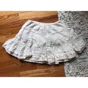 Cream Mini Skirt
